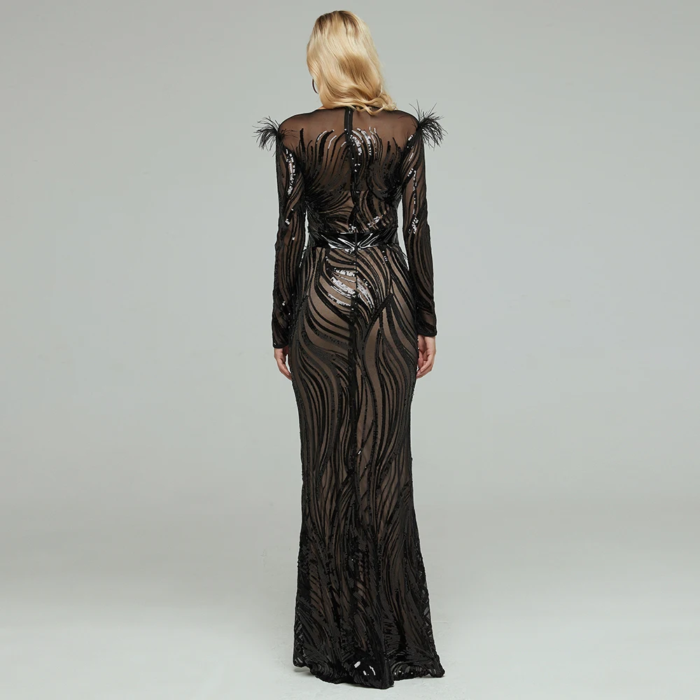 Women Casual A-line Party Dress Long Sleeved with Fringe Fringe Is Sexy Dancer Stage Costumes Vestidos New Fashion Dresses