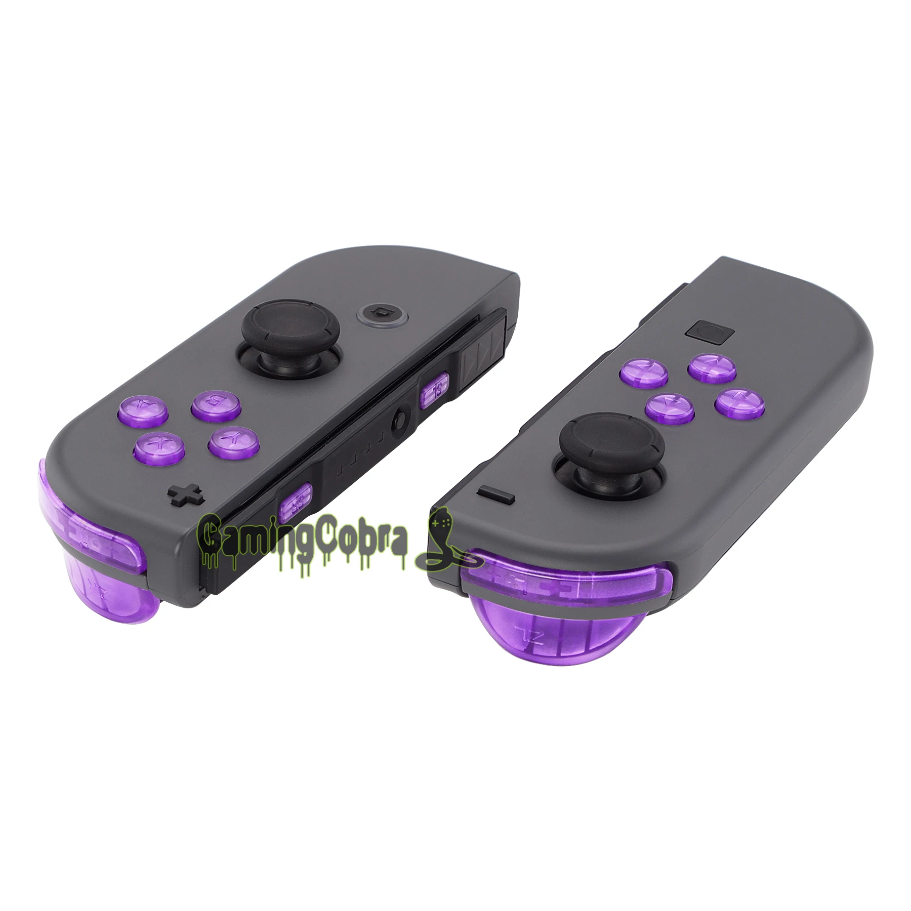 Прозрачная атомная фиолетовая Замена ABXY Клавиши направления SR SL L R ZR ZL триггер полный набор Кнопка ж/инструменты для nintendo Switch Joy-Con