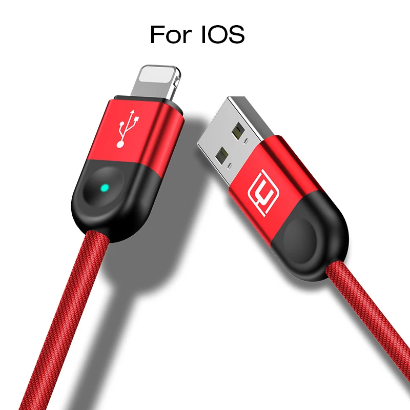 red for ios CAFELE USB кабель для iPhone кабель usb type C 3A Быстрая зарядка USB C type-C кабель для зарядки телефона 130 см - Цвет: red for ios
