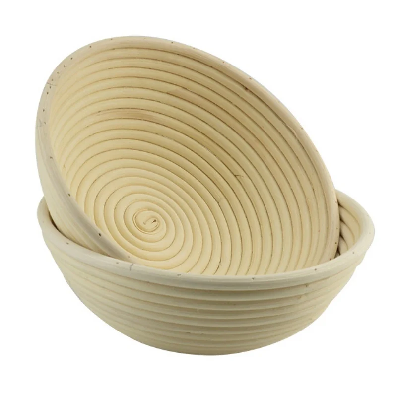 Round Rattan Bread Proofing Basket With Cloth Cover Sourdough Proving Basket Bakery Cafe Bread Rising Fermentation Baskets