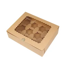 1 шт. Портативный 12-полости коробка для кексов Контейнер Muffin контейнеры кекс контейнеры для выпечки торта перевозчиков для дома десерт магазин