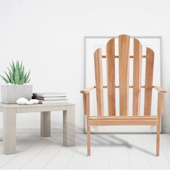 

Chinese Wooden Chair Modern Simple Creative Chair Household Living Room Lazy Single Study Balcony Leisure Chair Non-rocking