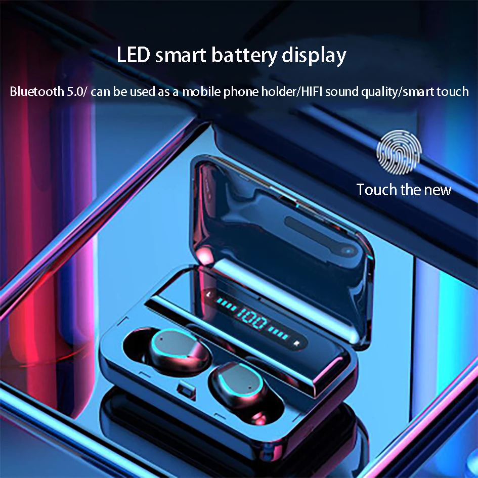 F9 tws 5 0 Bluetooth наушники беспроводные сенсорное управление стерео спорт