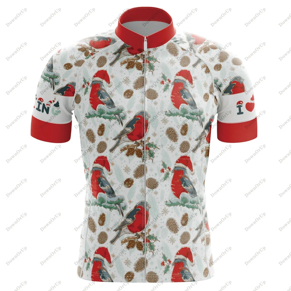 Christmas Men's Cycling Jersey Breathable Quick-Drying