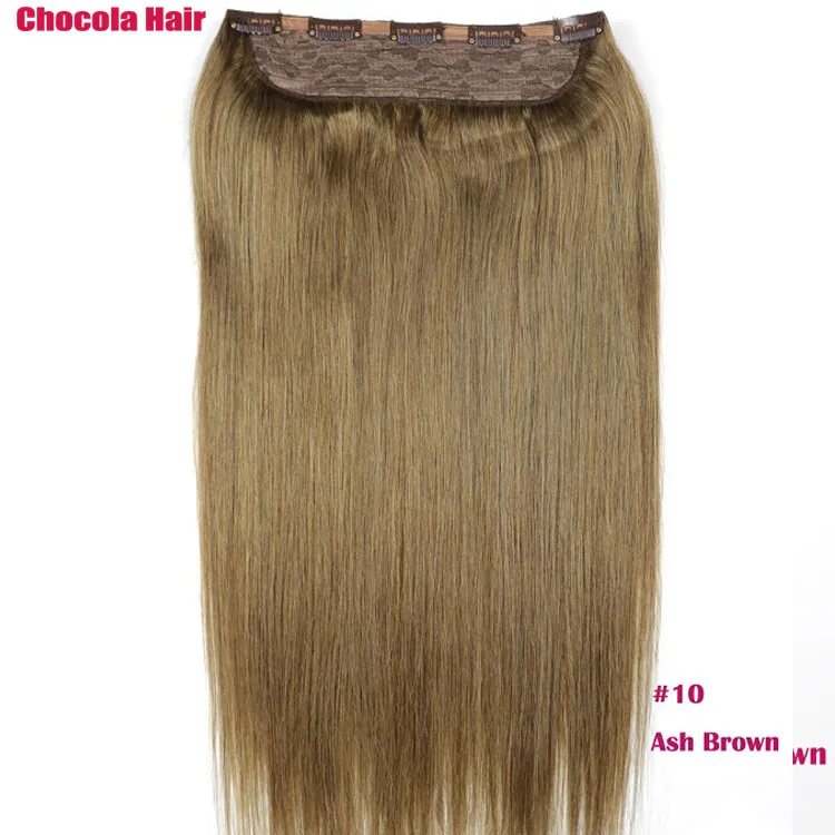 Chocala Hair 1"-20" Искусственные волосы одинаковой направленности волос 1 шт. набор 80 г натуральные бразильские прямые волосы шт зажим для наращивания человеческих волос