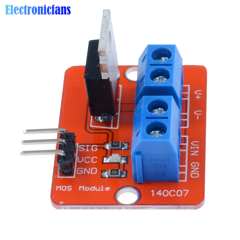 Топ Mosfet и кнопка IRF520 модуль драйвера для Arduino MCU ARM Raspberry Pi 3 в 5 Power MOS PWM Dimming