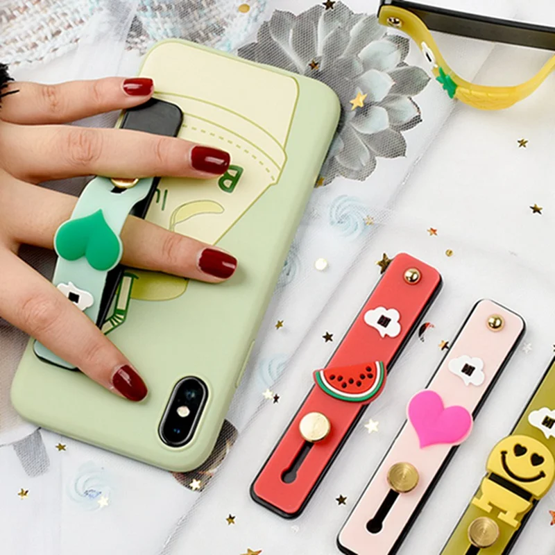  Universal Hand Band Halter Push-Pull Halterung Silikon Grip Stretch Stand Für iPhone U Typ Finger R