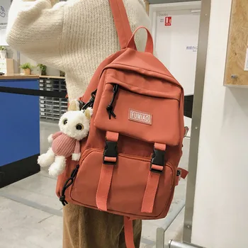 

2020 New Nylon Women School Backpacks Waterproof Casual Schoolbags for Teenager Gilrs Student Rucksack Travel Red Cute Bookbags