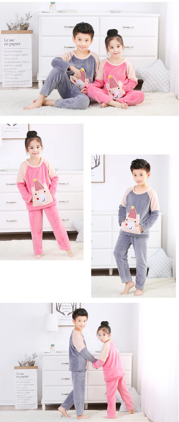 Лидер продаж; зимняя детская флисовая пижама для девочек; теплая фланелевая одежда для сна; детская пижама из кораллового флиса; пижамный комплект с Эльзой; домашняя одежда
