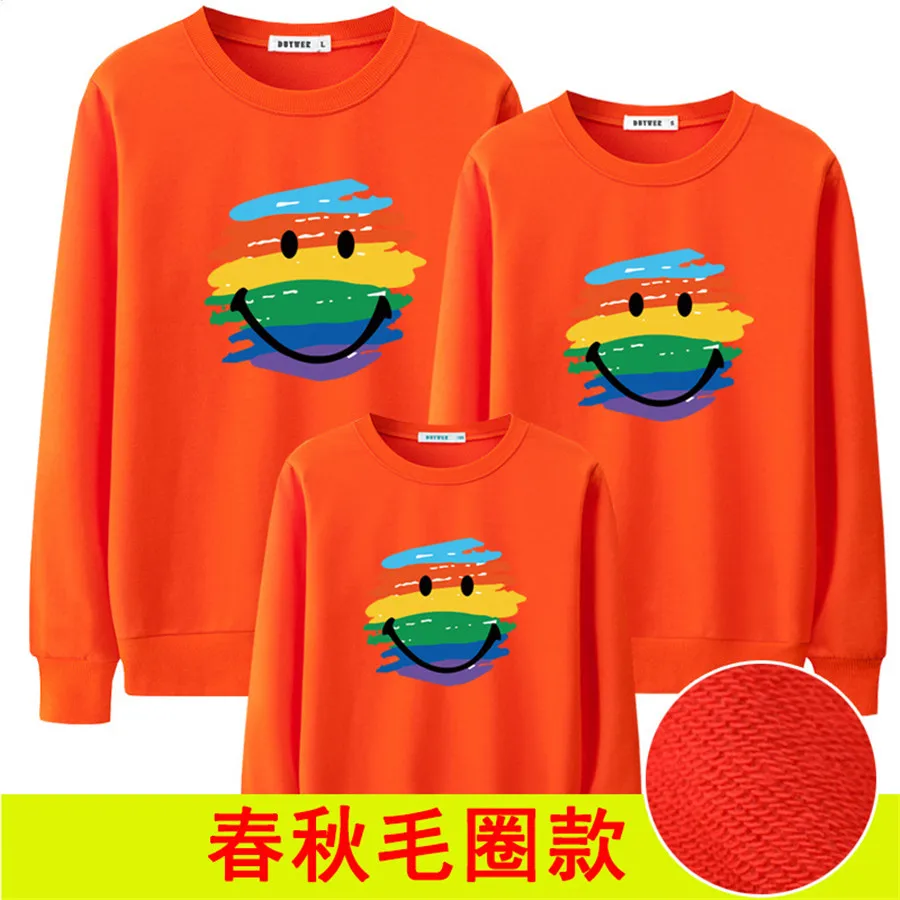 Подходящая футболка для всей семьи Одежда для мамы и меня одежда для папы и сына одежда для мамы и дочки осень - Color: as picture