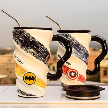 

Cool Hero Style Large Ceramic Mugs Coffee Milk Cups Hero Mug Warmer Best Gifts Prize Mugs With Lids