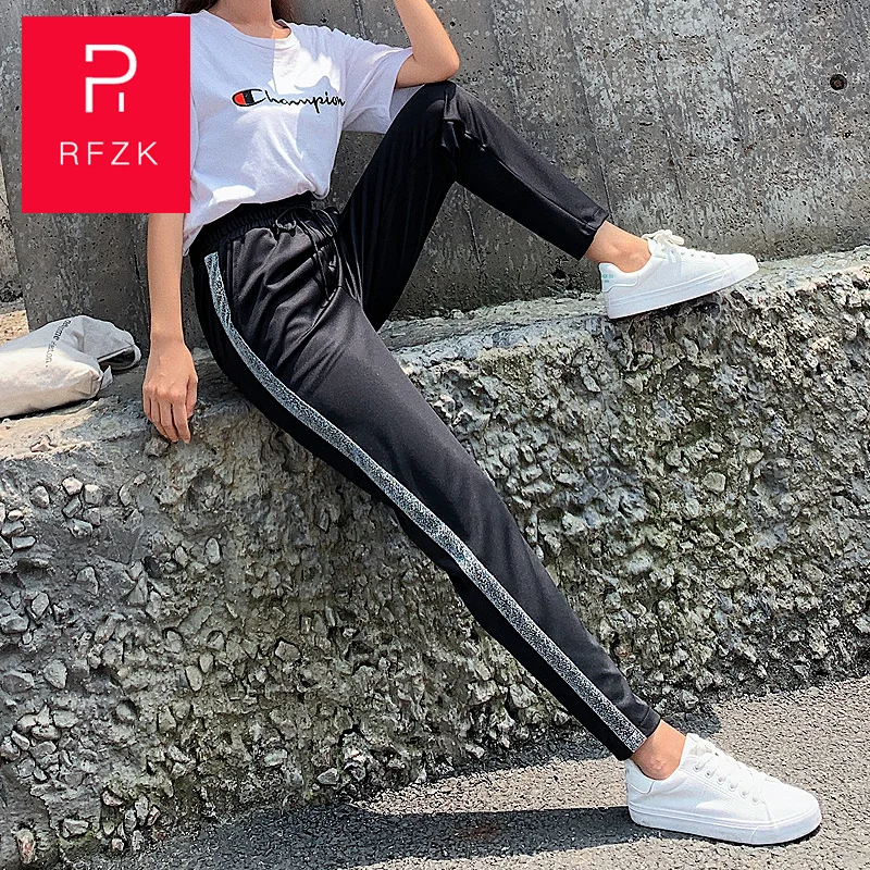 

Rfzk New Leisure Pants Women Bottoms Spring Female Clothes Striped Jogger Haren Pants Sweatpants Sportswear Trousers 2020