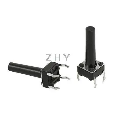 

100 Pcs 6 x 6mm x 17mm PCB Momentary Tactile Tact Push Button Switch 4 Pin DIP