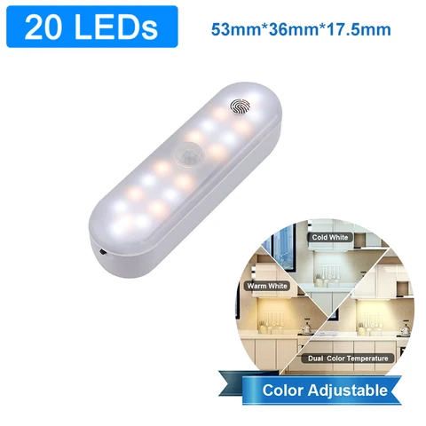 Sensor Light Wireless Night Light LED Lamp USB Rechargeable Night Lamp Nightlight for Kitchen Backlight For Cabinets