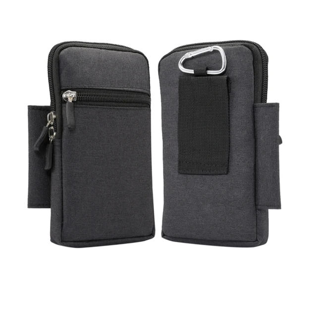 US $4.54 Cowboy Cloth Phone Pouch Belt Clip Bag for Samsung iphone Huawei Xiaomi Case with Pen Holder Waist 