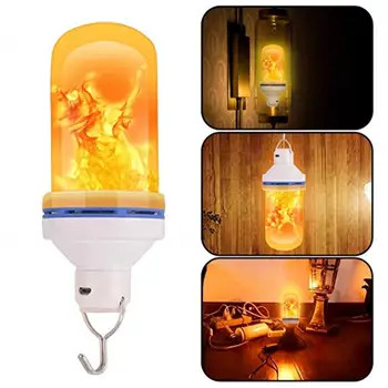 

USB Rechargeable Gravity Sensor Flame Lights SDM2835 LED Flame Effect Fire Light Bulb Outdoor Camping Tent Light Emergency Lamp