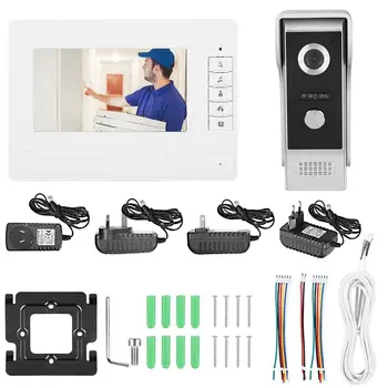 

mirilla digital Waterproof 7Inches TFT/LCD HD Wired Video Intercom Doorbell Infrared Night Vision Doorphone ring doorbell