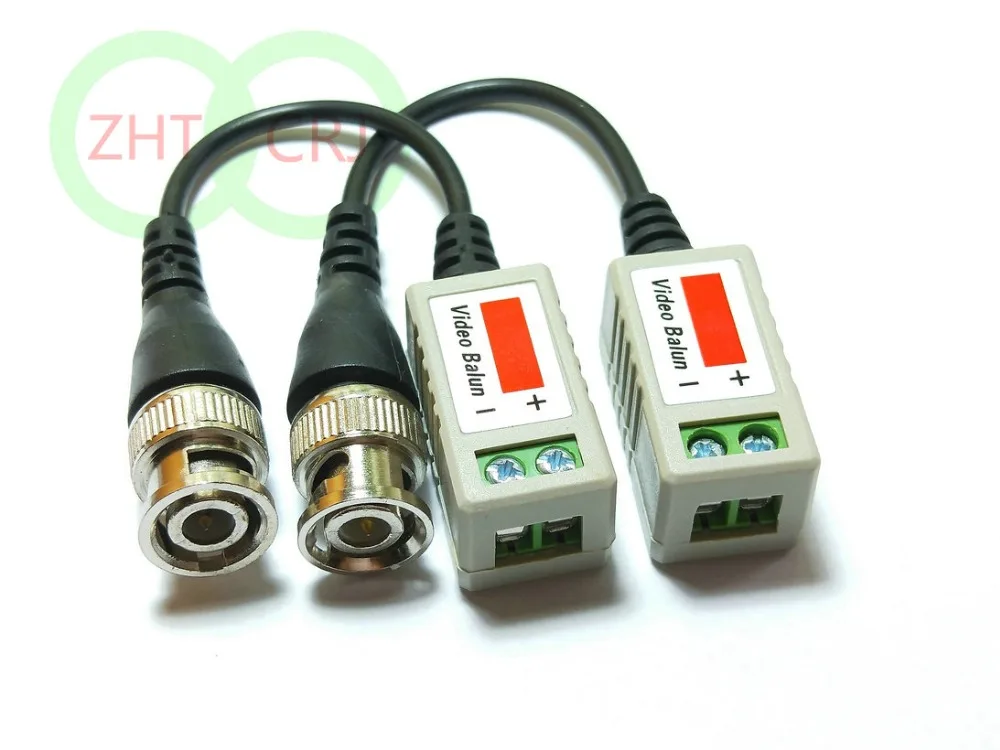 10 пар(20 шт) CCTV BNC Пигтейл видео балун через CAT5e кабель