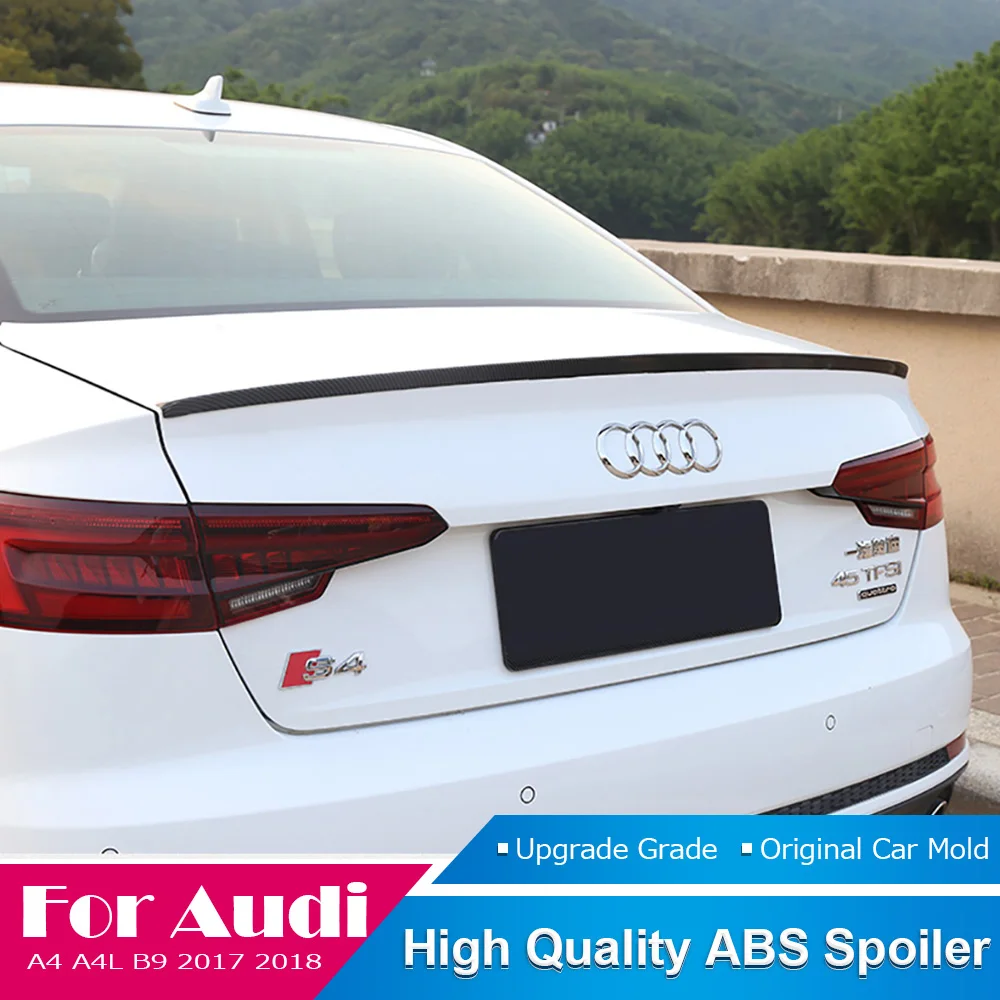 Стайлинг автомобиля для Audi A4 A4L B9 черный спойлер 2017 2018 высококачественный