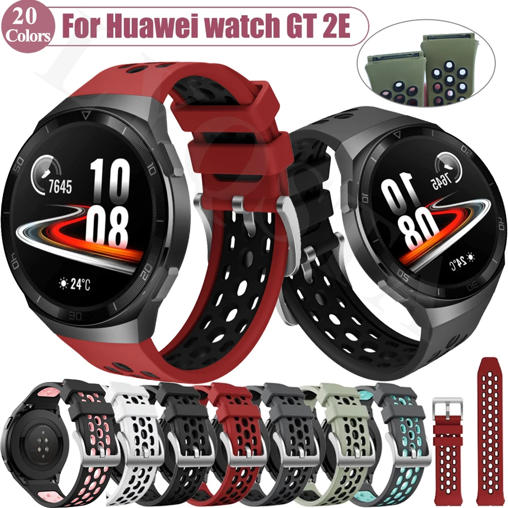 

Sport Silicone Wrist Straps For Huawei watch GT 2e SmartWatch band Replacement Official Huawei GT2e Watchand 22mm Bracelet belt