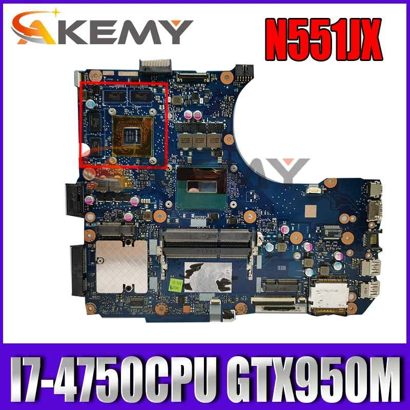 N551JX/N551JK I7 4750CPU GTX950M Mainboard REV2.0 For ASUS N551J G551J