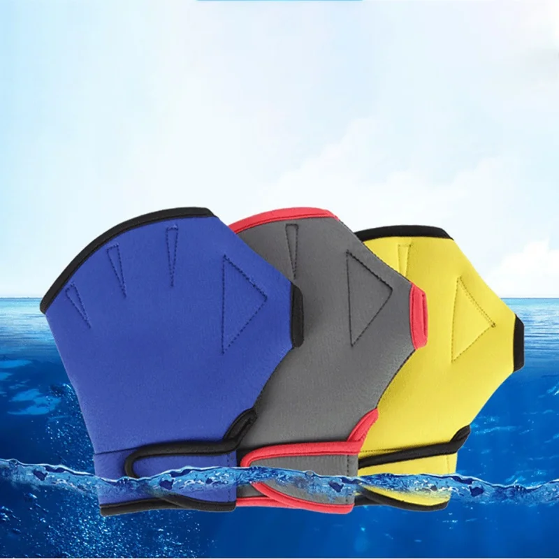 1 Pair Men Women Neoprene Diving Gloves Snorkeling Dive Swimming Paddles Palm Webbed Scratch-resistant Hand Guard Equipment 4