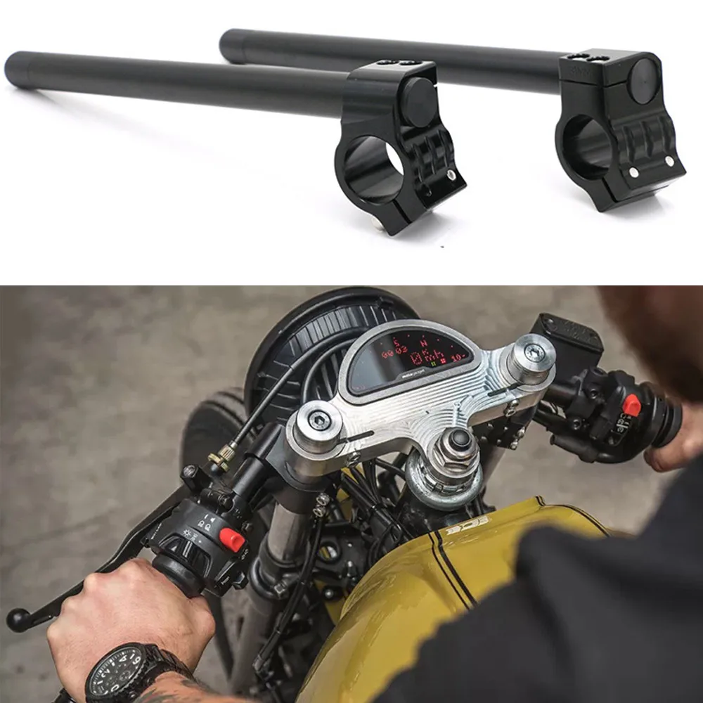 Guidons Moto 7/8" (22mm) Large - Style Custom, Pour Harley, Honda, Yamaha, Suzuki, Ducati - Neuf