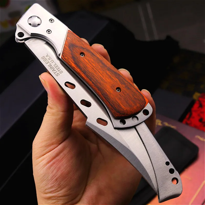 Пегаси цвет деревянной ручкой складной swallowtail нож джунгли Охота Складной нож США Тактический складной нож тела нож|Ножи|   | АлиЭкспресс