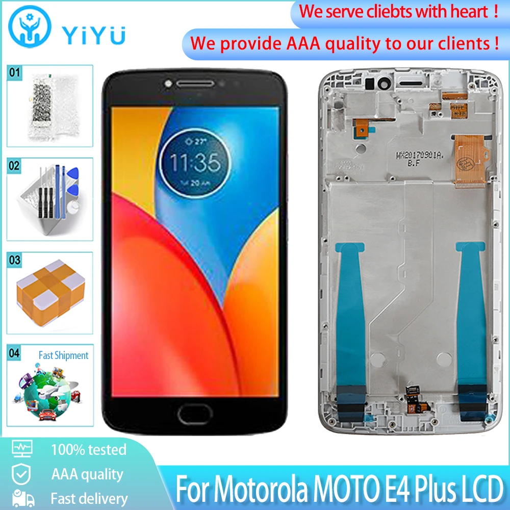 5.5&quot Original Screen For Motorola Moto E4 Plus LCD Display With Touch Digitizer Assembly MOTO LCD+Frame New | Мобильные телефоны
