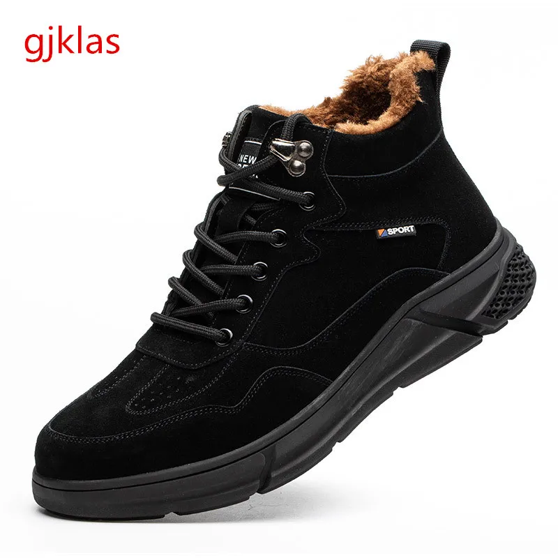 

Safety Shoes Work Boots Steel Toe Shoes Male Workshop Sparkproof Anti Scald Anti Puncture Working Boots All Seasons Safty Shoes