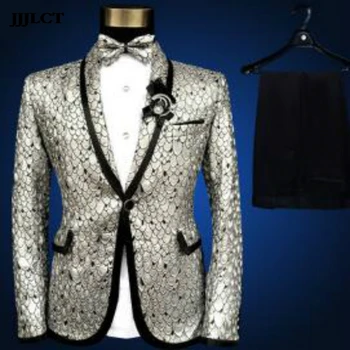 

Stage Chorus Performance Dress New Men's Suit Performing Slim Singer Siyi Performance Set