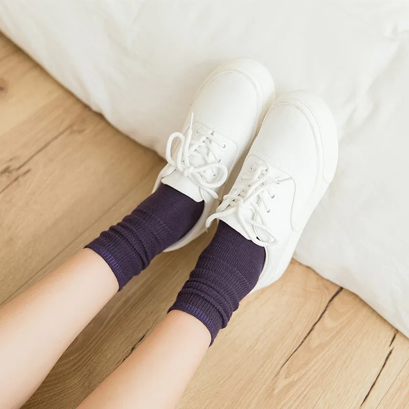 10Pairs piles of socks women wool socks solid color bright socks ladies College Wind Socks woman Wholesale