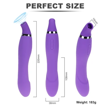 Clit Sucker 10 Suction Modes Double Vibrator Oral Licking Dildo Vibrator Sex Toys for Women Clitoris Stimulator Nipple Sucker 4