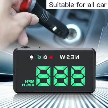 

Tired HUD head-up display Alarm Car Digital Speedometer Head Display Overspeed