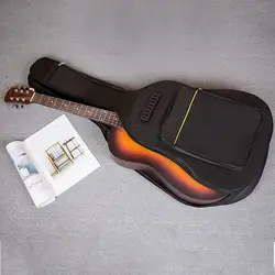 Карманы мягкий внутренний чехол для гитары сумка Мягкий защитный усиленный полный размер утолщенный Дорожный Чехол из ткани Оксфорд на