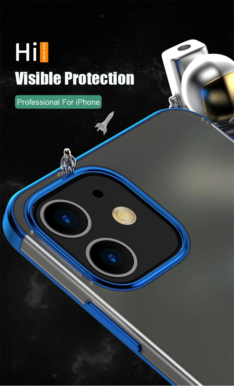 apple 13 pro max case Plating Transparent Magnetic Case For iPhone 13 12 11 Pro Max XS XR X 7 8 Plus 13Pro Shell Silicone Cover With Ring Holder Stand iphone 13 pro max case