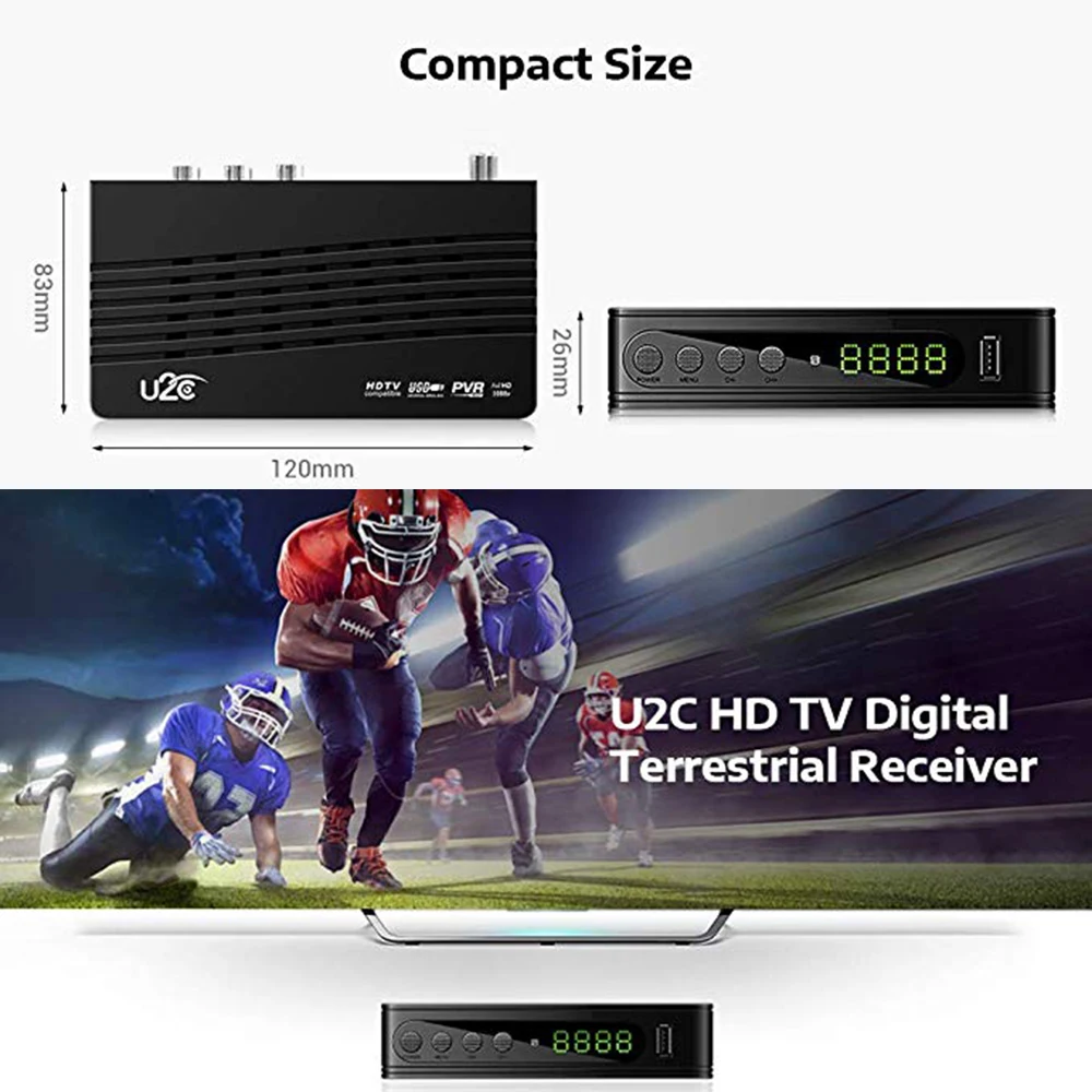 U2C 115 Smart tv Box HDMI DVB T2 STB H.264 HD tv цифровая наземная ресивер с пультом дистанционного управления ТВ тюнер рецептор для России