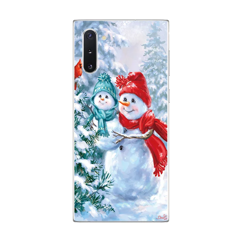 sd2xren Новогодние подарки Рождество для samsung Galaxy Note 10 чехол мягкий TPU для samsung S9 S10 Plus Note 8 9 Чехлы Санта Клаус Лось снеговик - Цвет: sd2xren