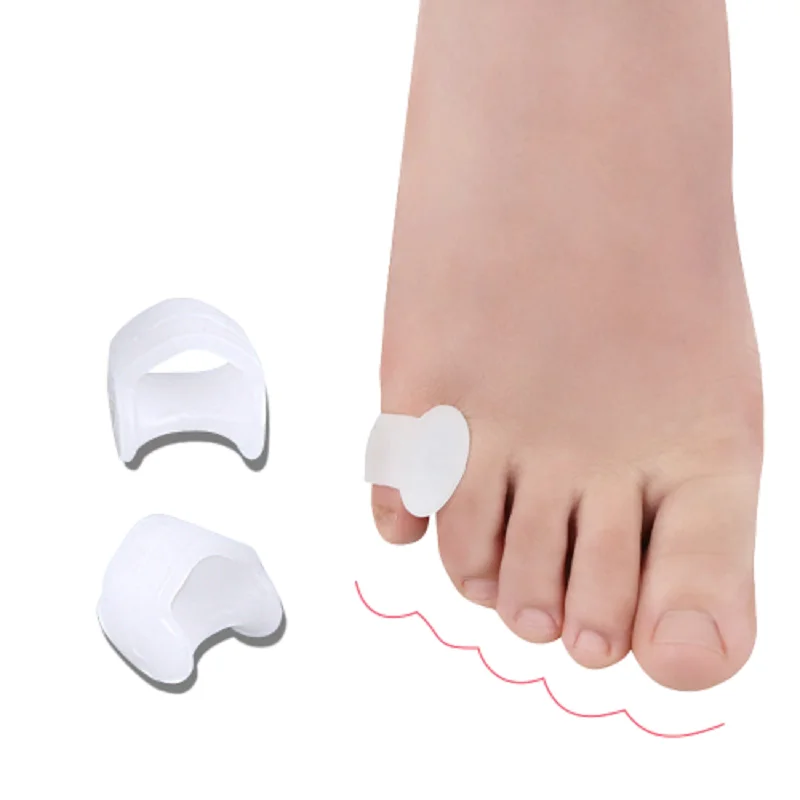 Toe Separators 4pcs=2pairs Silicone Separator Hallux Valgus Finger Protector Toe Orthopedic Products Corrector Feet Care Straightener Pedicure