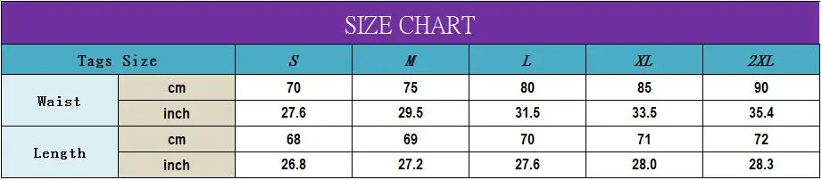 1630 SIZE CHART