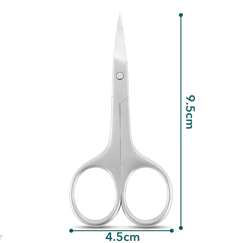 1Pcs Eyebrow Scissors Curved Blade Professional Stainless Steel Manicure Precision Trimmer Eyelash Nose Hair Remover Tool 6