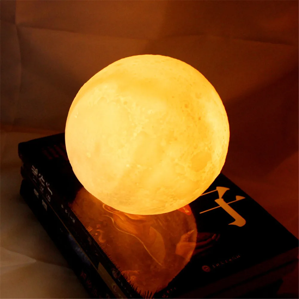 home depot dinosaur light LED Night Light 3D Print Moon Lamp With Stand and Battery Color Change Bedroom Decor Moon Light for Kids Gifts lampara de Luna night light for bedroom