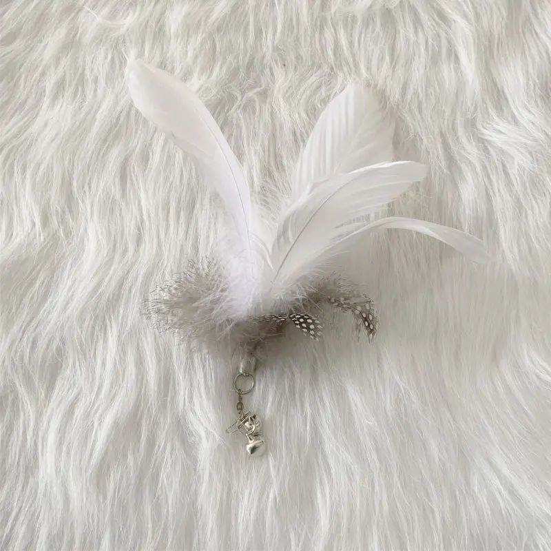 Simulation Bird Interactive Cat Toy Funny Feather Bird with Bell Cat Stick Toys for Kitten Playing Teaser Wand Toy Cat Supplies 