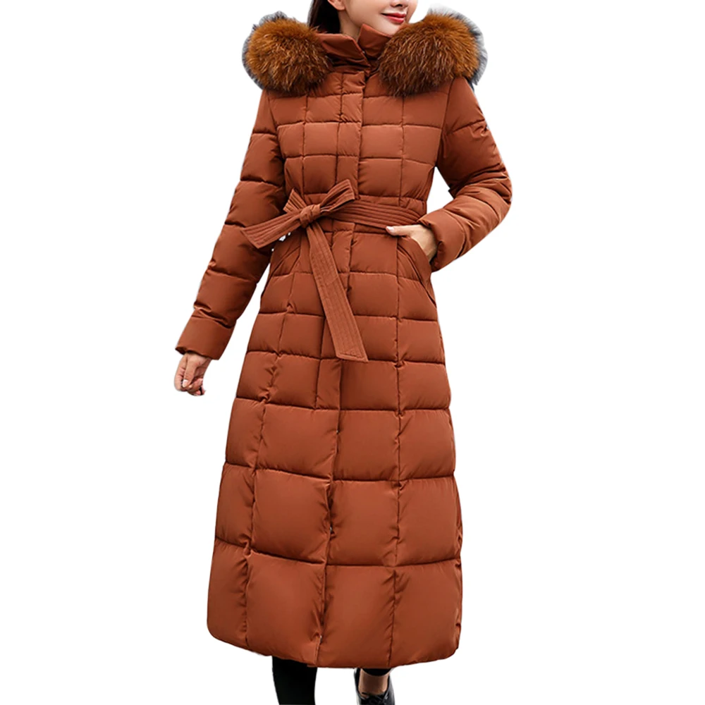 Caramel color LASPERAL стильное Трендовое Женское пальто, зимняя куртка с хлопковой подкладкой, теплое Макси-пальто, женское длинное пальто, парка, Женская куртка - Цвет: Caramel color