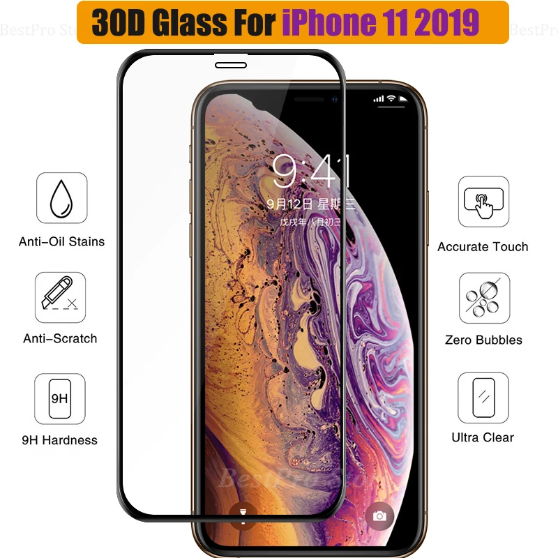 

Full Cover Screen Protector Glass For iPhone 11 Pro Max 2019 Tempered Glass For iPhone 11 Pro 11 Pro Max 5.8 6.1 6.5 inch Glass