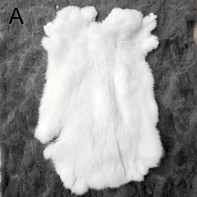 Fur Fabric 3 Colours Nature Rabbit Fur DIY Apparel Sewing Fluffy Rabbit Leather Fur Home Decoration Clothing Accessories Raw