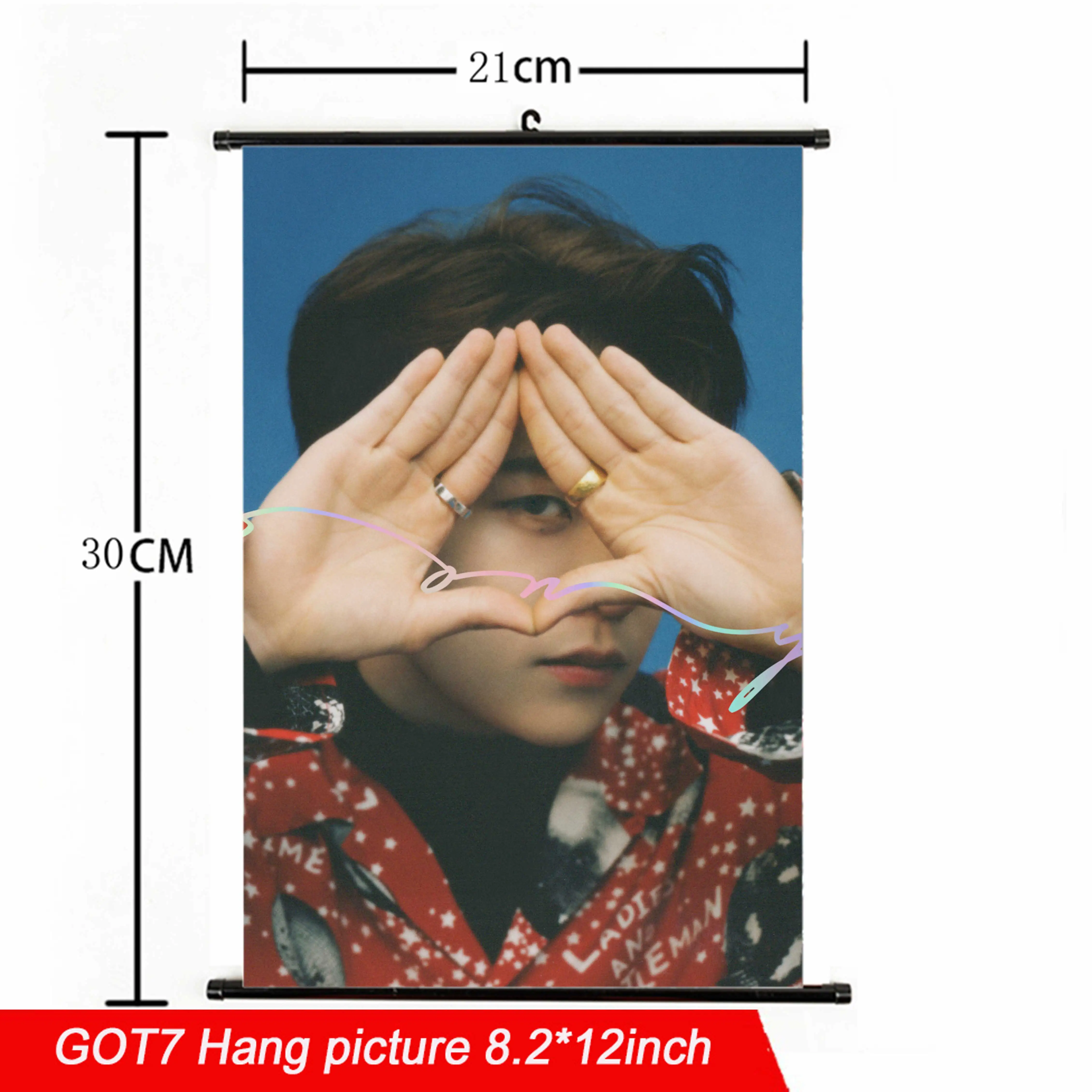 21*30cm Kpop GOT7 Hang poster Fabric high quality Eye On You Album kpop GOT7 Hang picture photo poster for fans gift collection