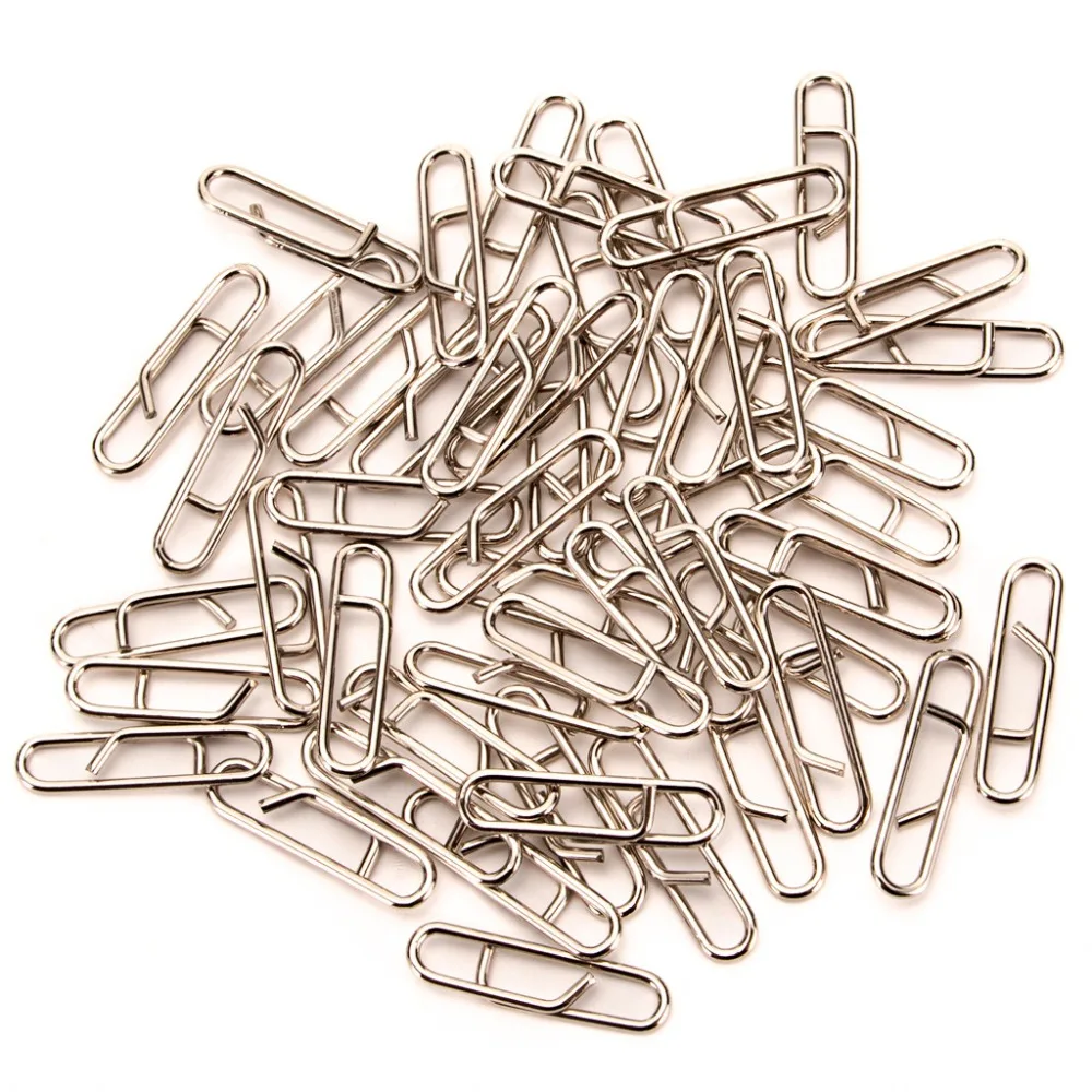 50pcs fishing needle powerful fast link clip fast fishing tackle fast replacement lead link clip stainless steel rotation 30N11 (3)