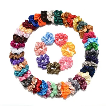 

Explosions Hair Band Simulation Silk Cloth Large Hair Accessories Simple Solid Color Intestines Elastic Band Fabric Head Ring