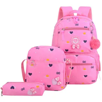 

Adisputent Girls Lovely lightweight waterproof Schoolbags Pringting Color Backpacks for Children